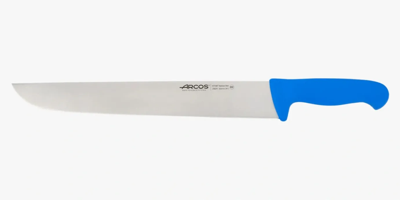 ARCOS Cuchillos Para Carne|Carniceros|Cuchillo Carnicero color azul Serie 2900 350 mm