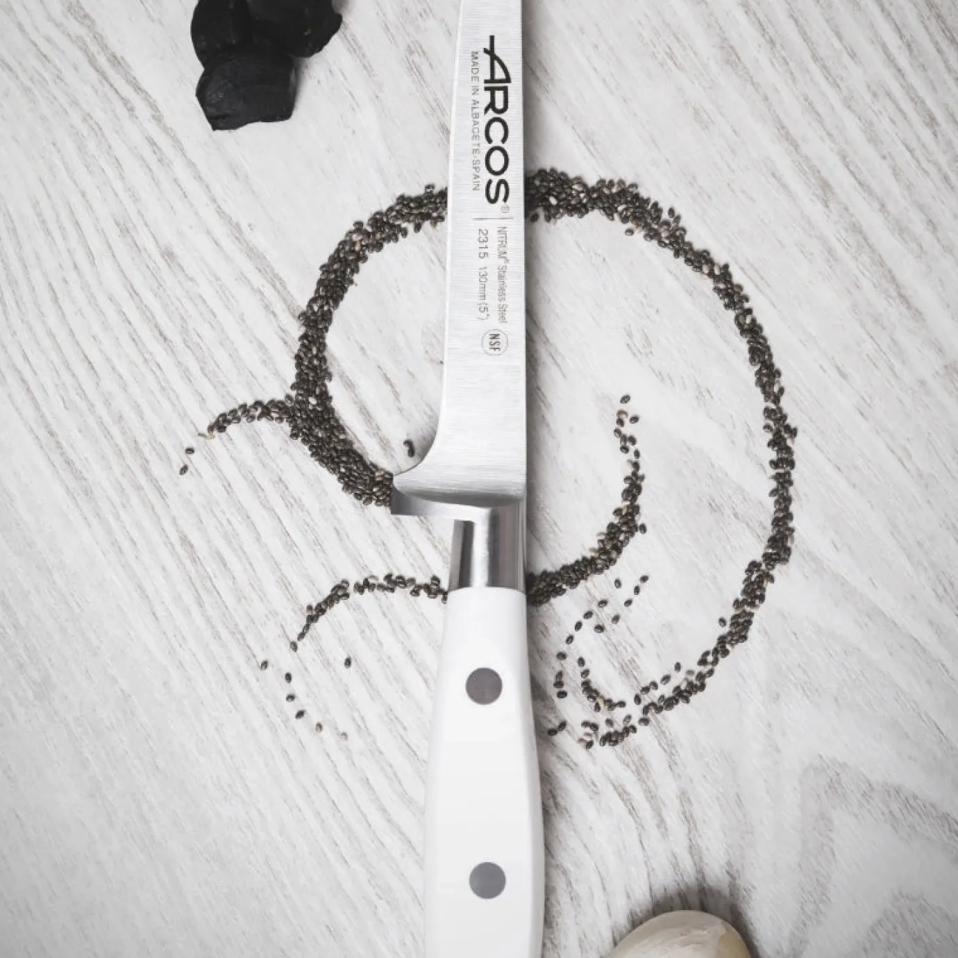 ARCOS Cuchillos Para Carne|Deshuesadores|Cuchillo Deshuesador Serie Riviera Blanc 130 mm