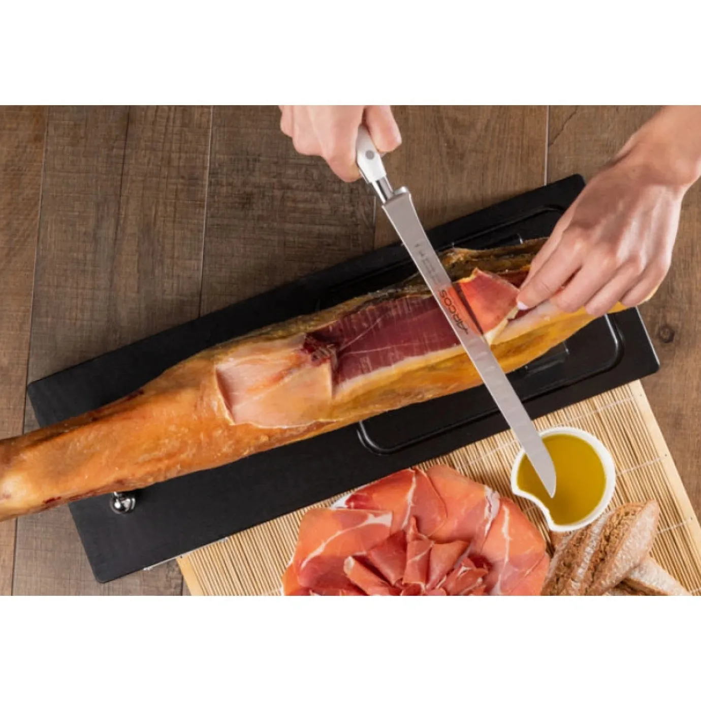 ARCOS Cuchillos Para Carne|Jamoneros|Cuchillo Jamonero Serie Riviera Blanc 250 mm
