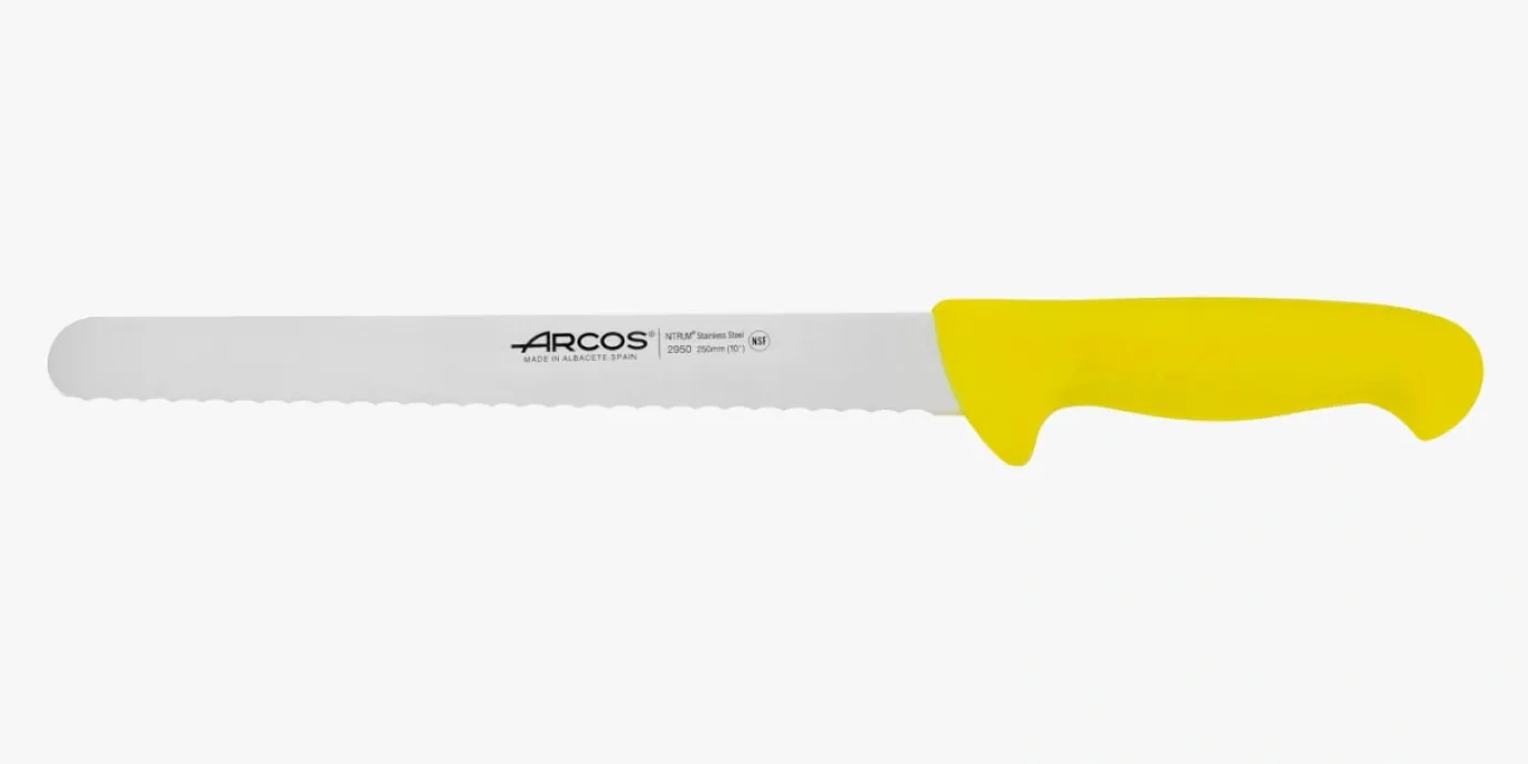 ARCOS Pasteleros|Cuchillo Pastelero color amarillo Serie 2900 250 mm